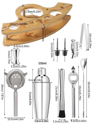Kit Cocktail en Inox 3 à 11 Pièces – Set Barman Complet & Élégant | L’Art du Bar