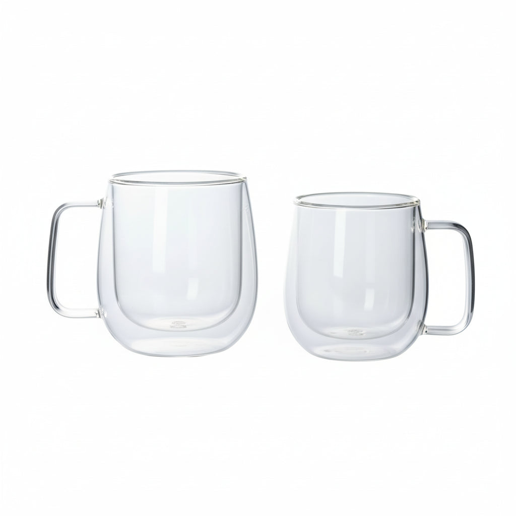 Tasse en Verre Borosilicate avec Anse 150mL à 350mL – Élégance & Résistance | L’Art du Bar