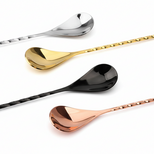 Cuillère à Cocktail Inox 30cm ou 40cm – Mélange Professionnel 4 Coloris | L’Art du Bar