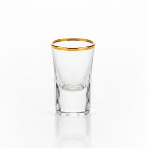Lot de 6 Verres à Shot Premium 15mL avec Détails Dorés – Élégance Festive | L’Art du Bar