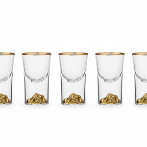 Lot de 6 Verres à Shot Deluxe 15mL avec Finitions Dorées – Collection Luxe | L’Art du Bar